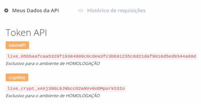 Inserir credenciais