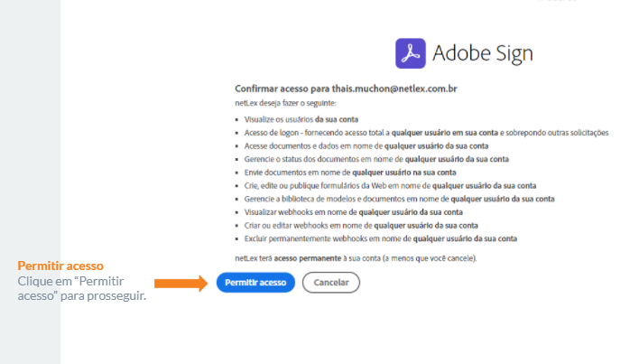 Conceder acesso