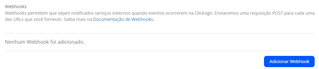Adicionar Webhook