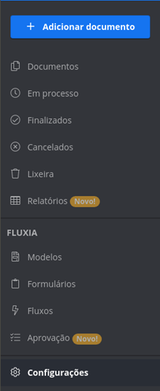 Configurações ClickSign
